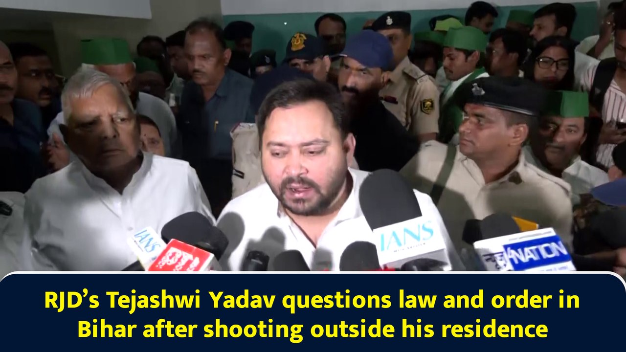 RJD’s Tejashwi Yadav questions law and order in Bihar after shooting outside his residence