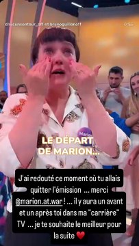 Bruno Guillon ému suite au départ d'une candidate emblématique de son jeu Chacun son tour .
