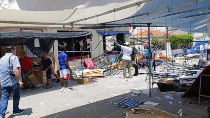 El bar Casa Javi, después de la explosión.