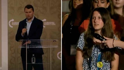 Charlie Kirk tells 14-year-old girl the main reason women should go to college is to find a husband