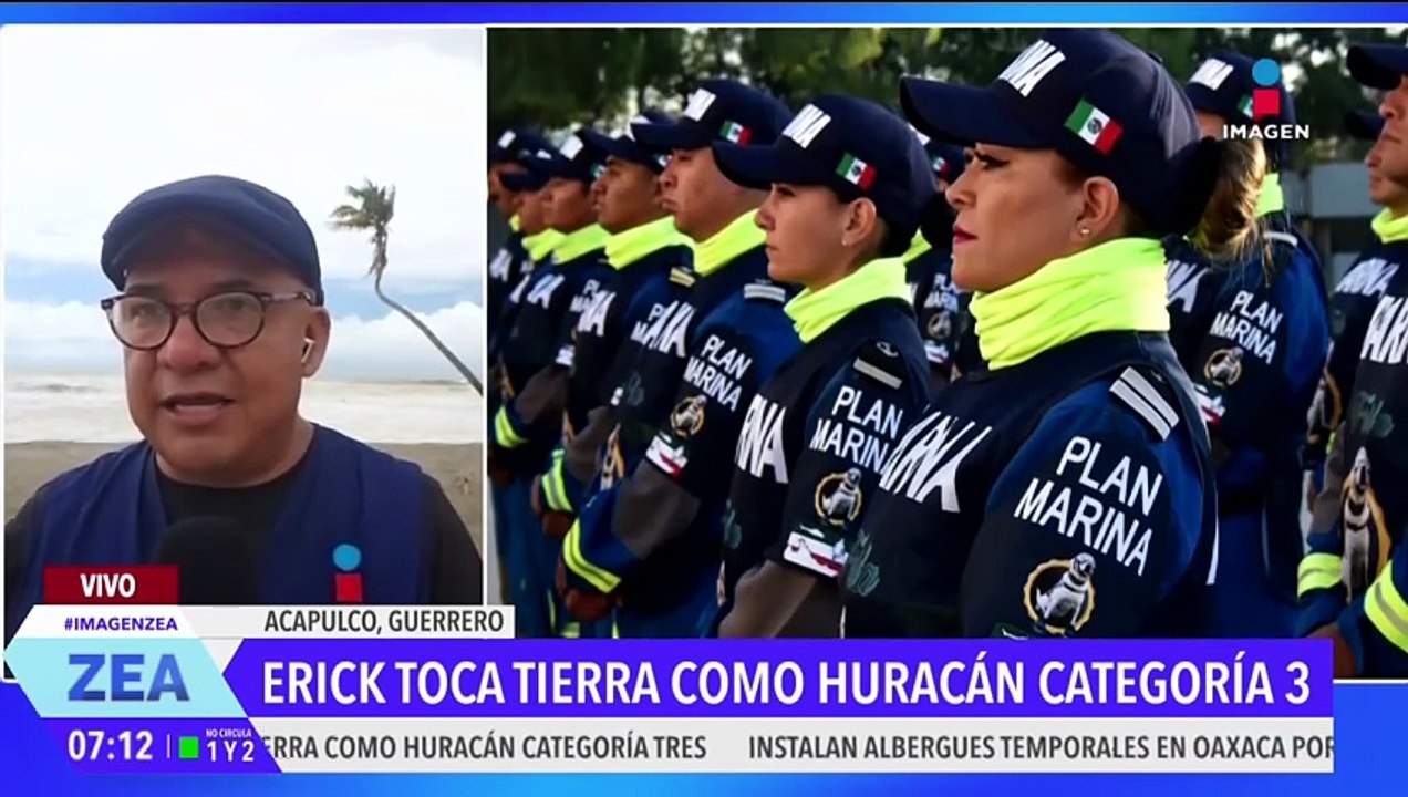 Huracán Erick: Se incrementa el viento y el oleaje en Acapulco, Guerrero