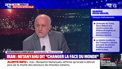 Hôpital bombardé en Israël: ”L'objectif des Iraniens n'était pas de toucher un hôpital”, défend Mohammad Amin Nejad, ambassadeur d’Iran en France