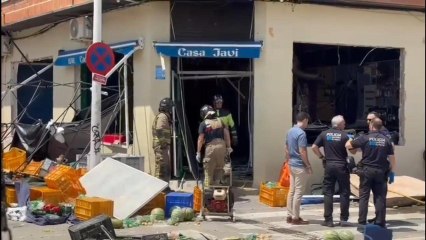 El establecimiento Casa Javi, después de la explosión.