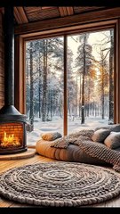 cozy winter cabin