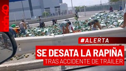 🚨¡Última Hora! Se desata la rapiña tras volcadura de un tráiler en Reynosa