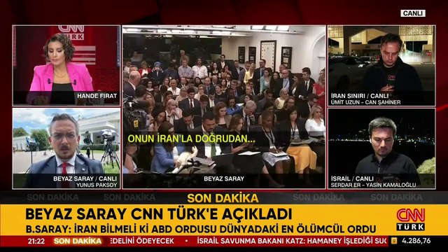 Beyaz Saray CNN TÜRK’e açıkladı: “Gerekirse İran’ı vururuz”
