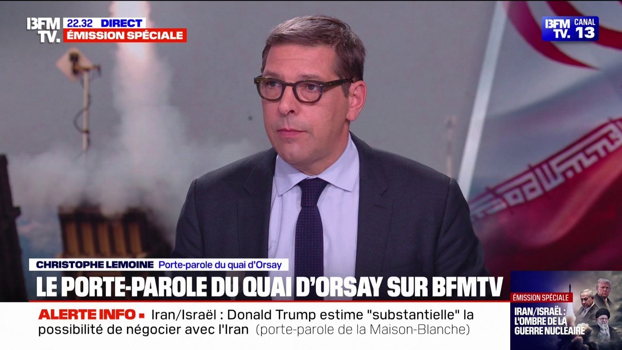 Nucléaire en Iran: "Il y a urgence à rouvrir des négociations avec les Iraniens", explique Christophe Lemoine, porte parole du Quai d'Orsay