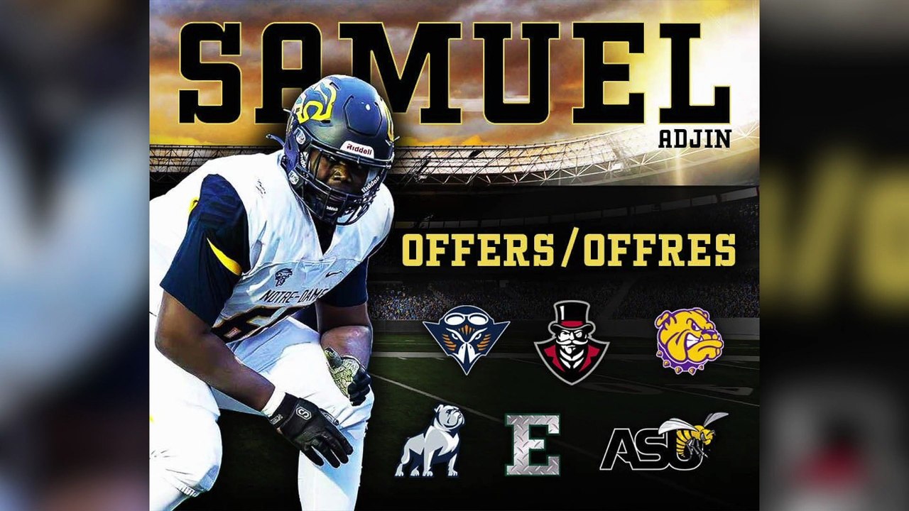 Six offres de la NCAA pour Samuel Adjin