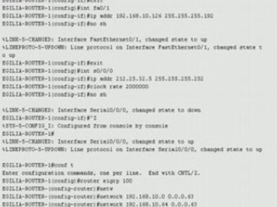 Formatrion Cisco CCNA EGILIA Learning - Configuration EIGRP