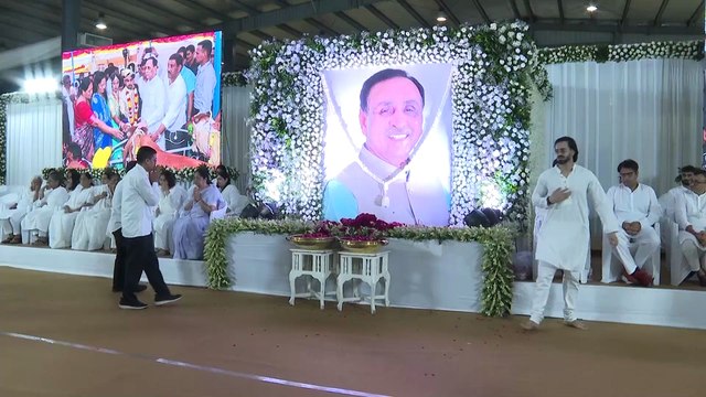 #GUJARAT FORMER CM VIJAY RUPANI GIVEN TRIBUTE BY PRESENT CM BHUPENDRA PATEL IN #GANDHINAGAR