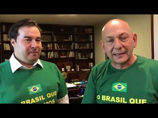 "O Brasil está na mão dele", diz Luciano Hang sobre Rodrigo Maia