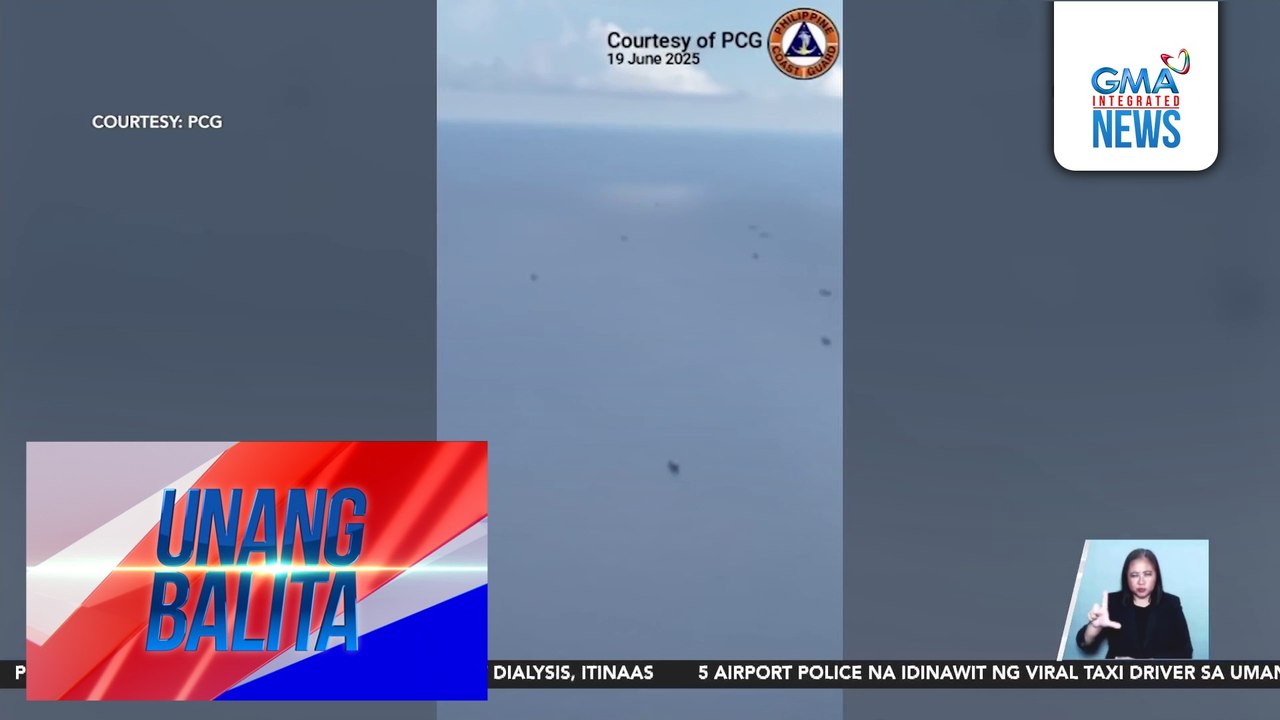 PCG, binabantayan ang kumpulan ng mahigit 50 Chinese militia vessels sa Rozul Reef na nasa EEZ ng Pilipinas | Unang Balita