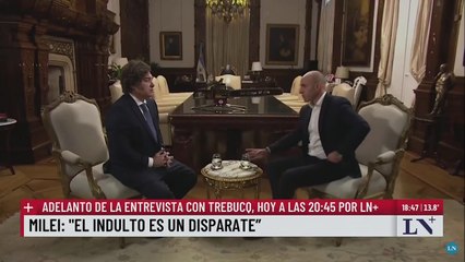 Milei: "Un indulto a Cristina Kirchner es un disparate"