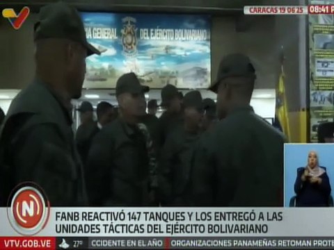 FANB entregó más de 140 tanques a unidades tácticas del Ejército Bolivariano