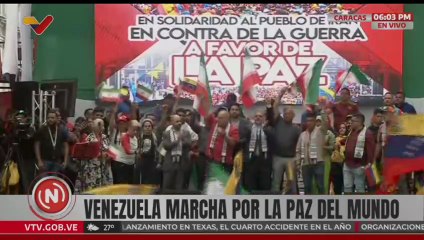 Pueblo venezolano marcha en apoyo a Palestina e Irán