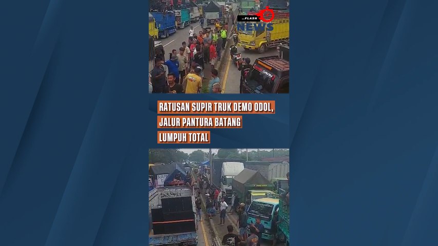 Ratusan Supir Truk Demo ODOL, Jalur Pantura Batang Lumpuh Total