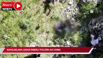 Kayalıklara çıkan emekli polisin acı sonu
