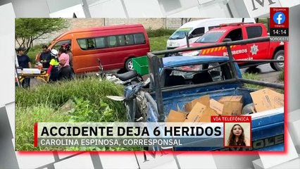 Accidente deja 6 lesionados sobre Libramiento Tecnológico-San Marcos en Tehuacán