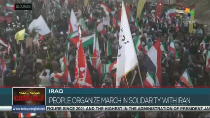 Iraq: People organize march in solidarity with Iran