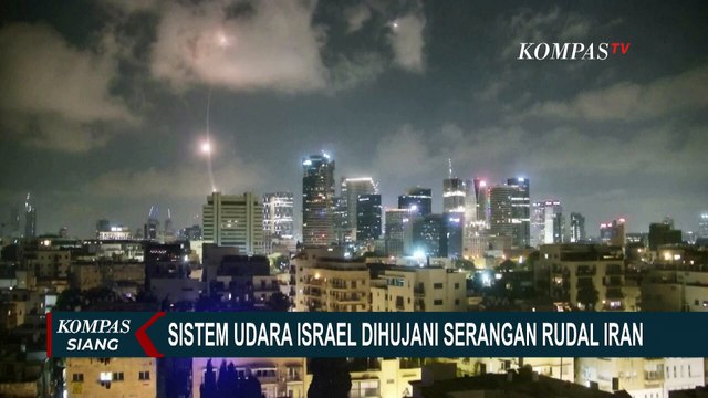 Detik-Detik Rudal Balistik Iran Gempur Langit Israel, Tel Aviv dan Jerusalem Dihujani Ledakan