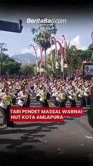 Tari Pendet Massal Warnai HUT Kota Amlapura