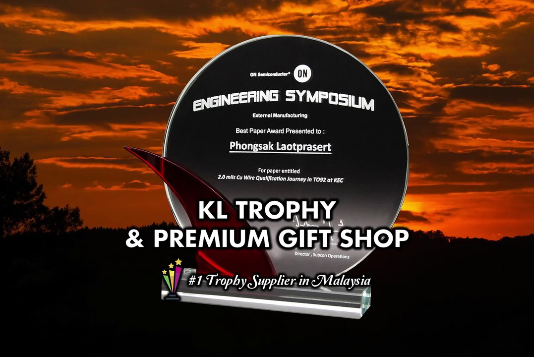 Trending Now in Malaysia - Floating Text Glass Trophies  - KL Trophy And Premium Gift Shop