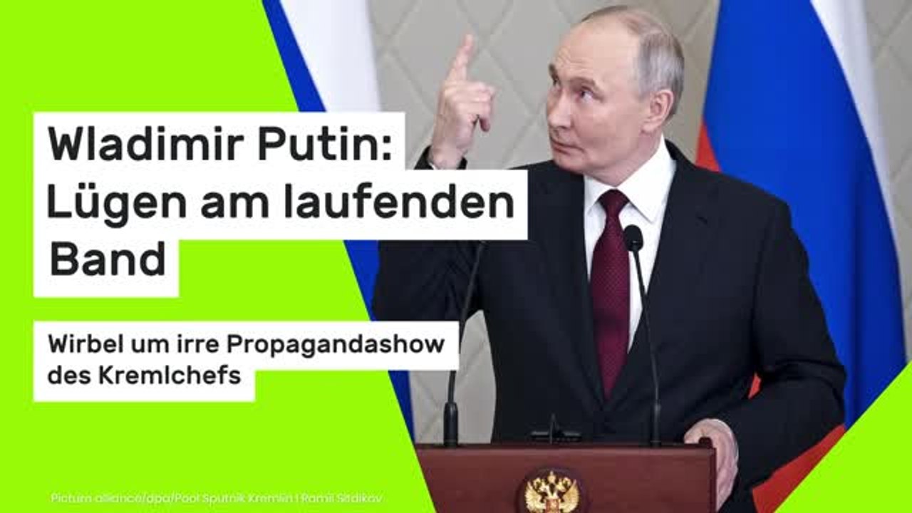 Wladimir Putin: Lügen am laufenden Band: Wirbel um irre Propagandashow des Kremlchefs
