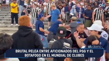 Brutal pelea entre aficionados del PSG y el Botafogo en el Mundial de Clubes