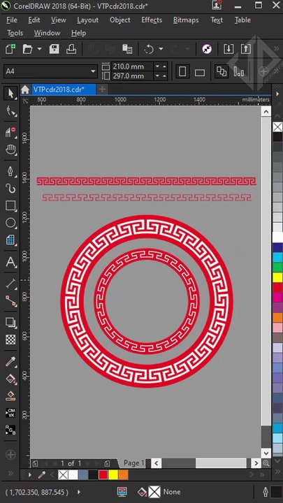 How to create circular border pattern in CorelDraw
