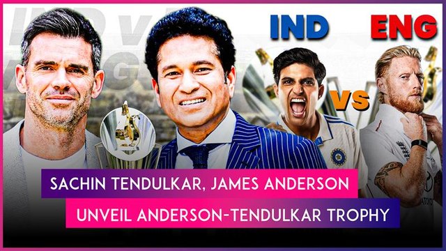 Sachin Tendulkar And James Anderson Unveil Anderson-Tendulkar Trophy Ahead Of IND vs ENG 2025 Tests