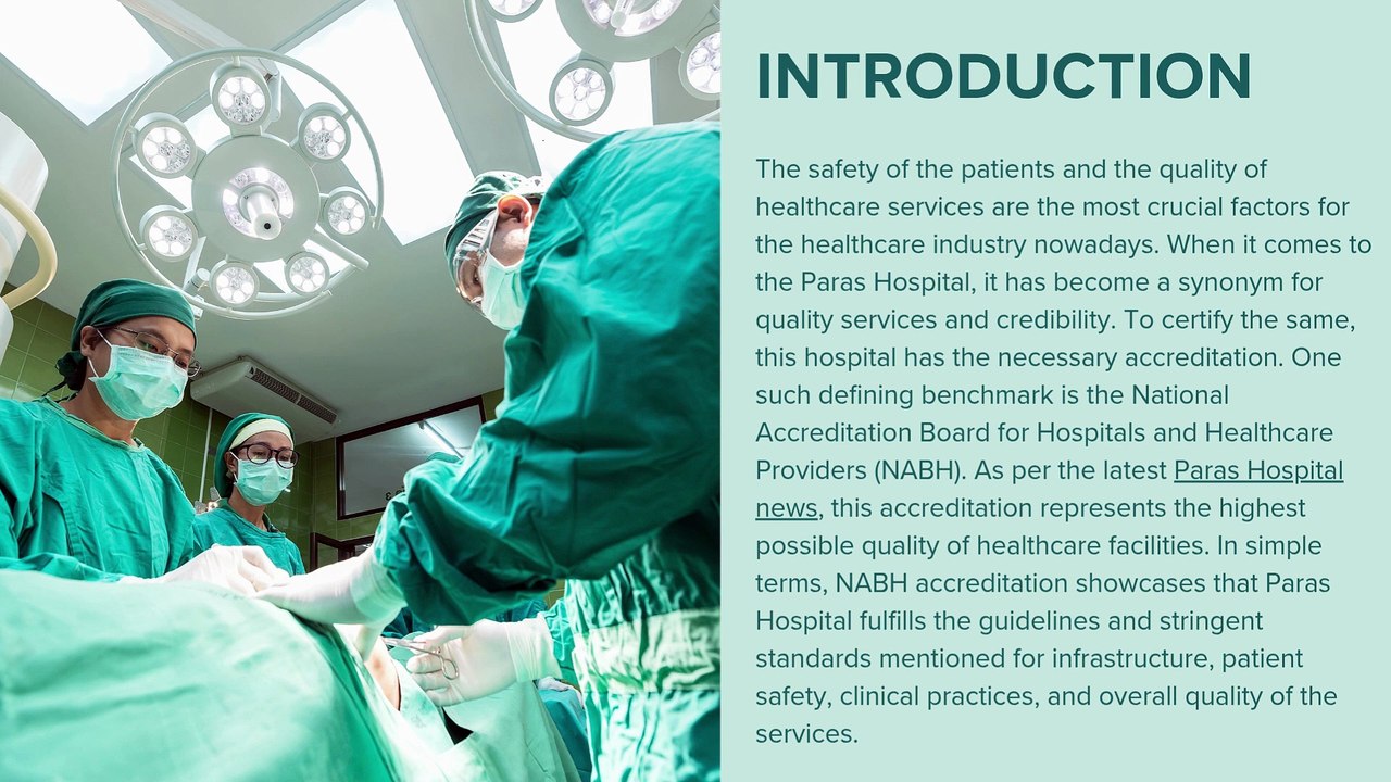 Does NABH Accreditation Make Paras Hospital a Reliable Healthcare Partner