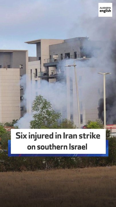 Several residential buildings were damaged and at least six people injured after an Iranian missile strike in southern Israel.