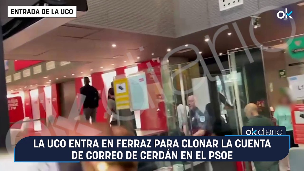 La UCO entra en Ferraz para clonar la cuenta de correo de Cerdán en el PSOE