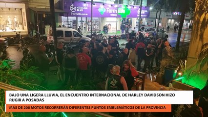 Bajo una ligera lluvia, el Encuentro Internacional de Harley Davidson hizo rugir a Posadas