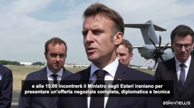 Macron: Da Francia, Germania e Gb proposta negoziale completa a Iran
