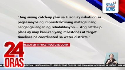 PrimeWater, ikinatwiran ang kalumaan ng mga imprastruktura sa mga lugar na sakop ng kanilang joint venture | 24 Oras