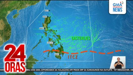 PAGASA - Intertropical Convergence Zone O ITCZ, magdadala ng ulan sa Mindanao, western Visayas, Negros island region at Palawan; Easterlies naman ang umiiral sa central at eastern Visayas | 24 Oras