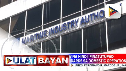MARINA, nilinaw na hindi ipinatutupad ang international standards sa domestic operations