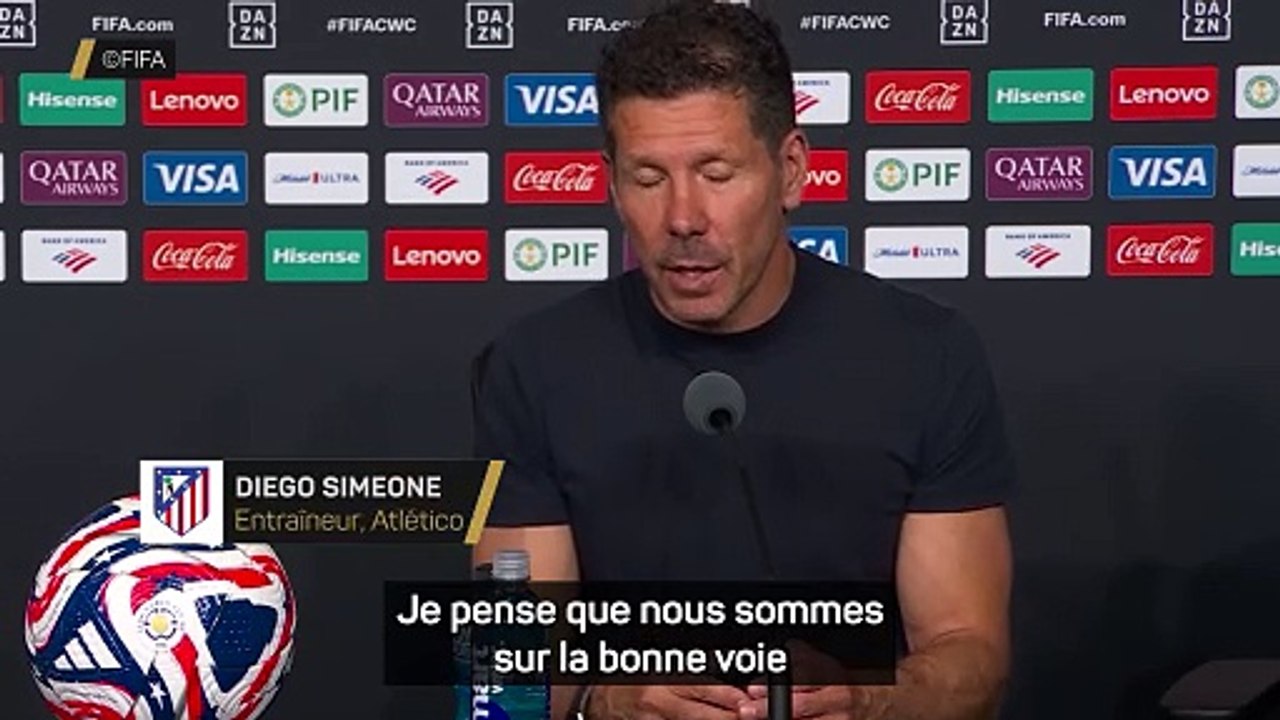 Simeone : "Nous sommes sur la bonne voie"