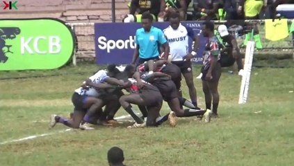 80 meters to go? Nothing MMUST rugby's Veron Kaburu can't handle. Clean wheels from the base of the scrum during the 2023 Kabeberi7s