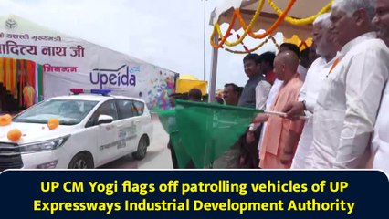 UP CM Yogi flags off patrolling vehicles of UP Expressways Industrial Development Authority