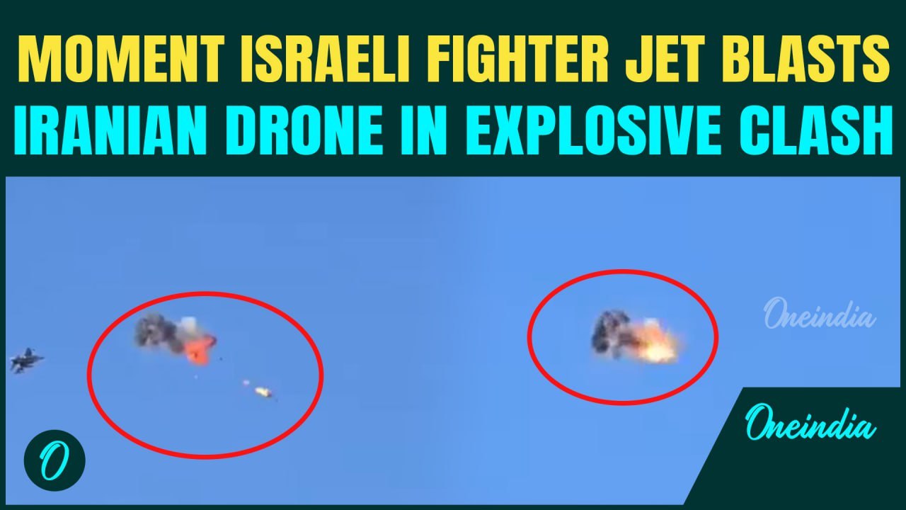 VIDEO: Israeli F-16 DESTROYS Iranian Shahed Drone in Thrilling Midair Showdown; Iranian UAV Explodes