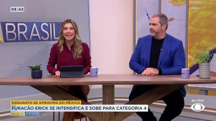 Furacão Erick se intensifica e sobe para a categoria 4