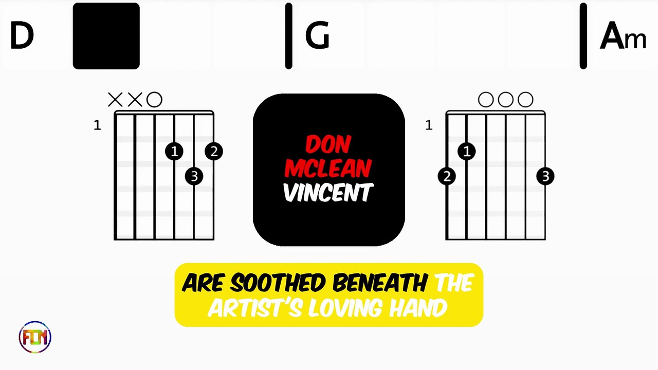 DON MCLEAN Vincent FCN GUITAR CHORDS & LYRICS