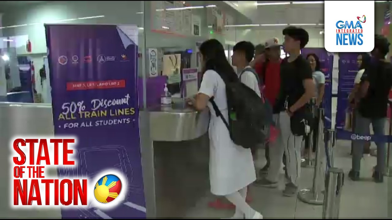 50% student fare discount sa LRT 1, LRT 2 at MRT 3, puwedeng ma-avail araw-araw | SONA