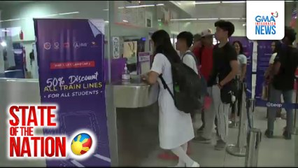 50% student fare discount sa LRT 1, LRT 2 at MRT 3, puwedeng ma-avail araw-araw | SONA
