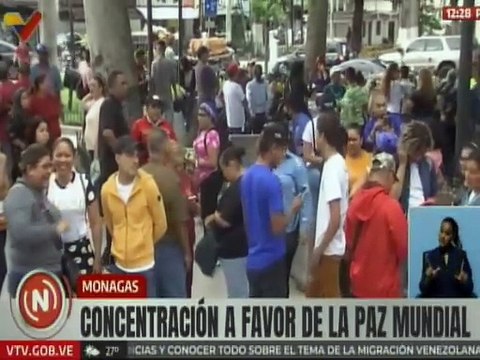 Monaguenses realizaron marcha en favor de la paz en Venezuela y para reprimir los sucesos de Gaza