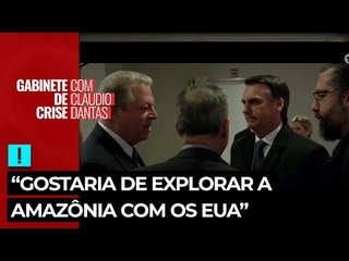 "Gostaria muito de explorar a Amazônia junto com os EUA", disse Bolsonaro a Al Gore