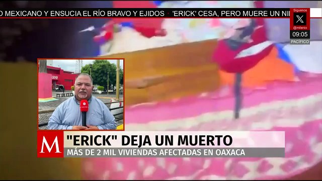 Se desborda río 'Los Perros' en Oaxaca; una persona muere tras paso del huracán 'Erick'