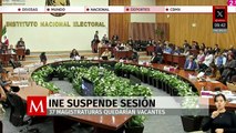 INE suspende sesión para determinar las 37 magistraturas de circuito